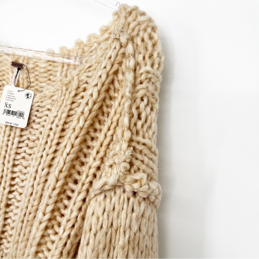 NWT Free People Be There Pullover Sweater in Pearl, XS - Picture 8 of 14